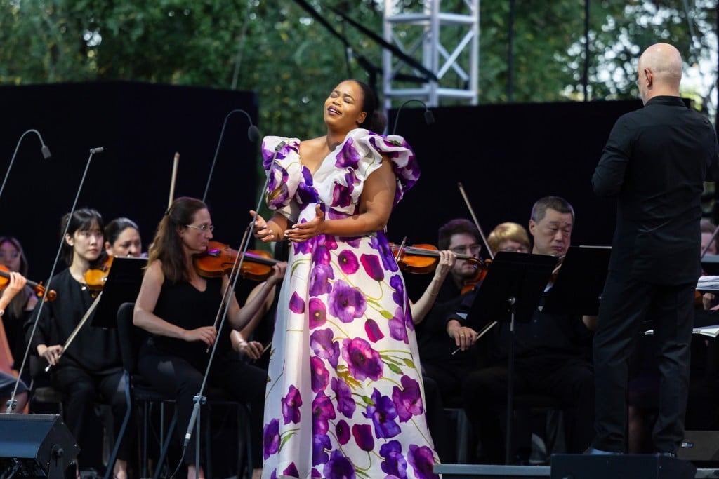 Pretty Yende performs with Festival Orchestra Napa at the 2024 Festival Napa Valley Opening Night at Charles Krug Winery. Drew Altizer Photography photo