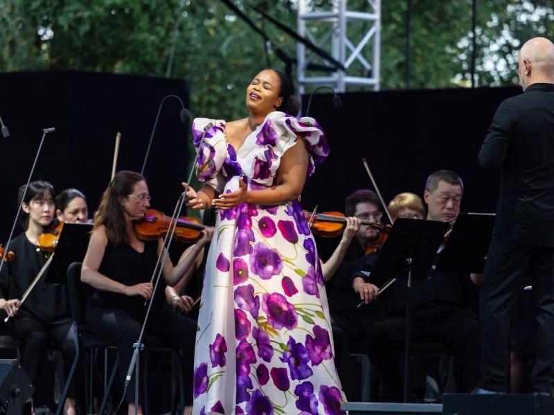 Pretty Yende performs with Festival Orchestra Napa at the 2024 Festival Napa Valley Opening Night at Charles Krug Winery. Drew Altizer Photography photo