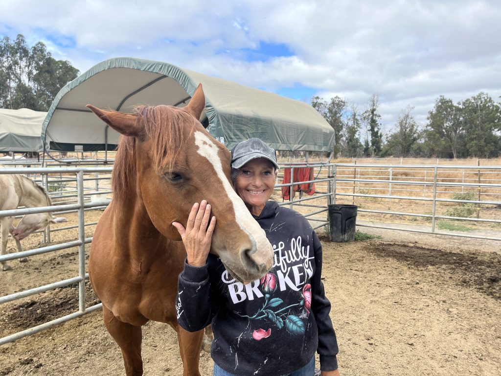 Charlotte Dougherty, founder of SpiritHorse in American Canyon, and a horse named "Z." Xavey Bzdek photo