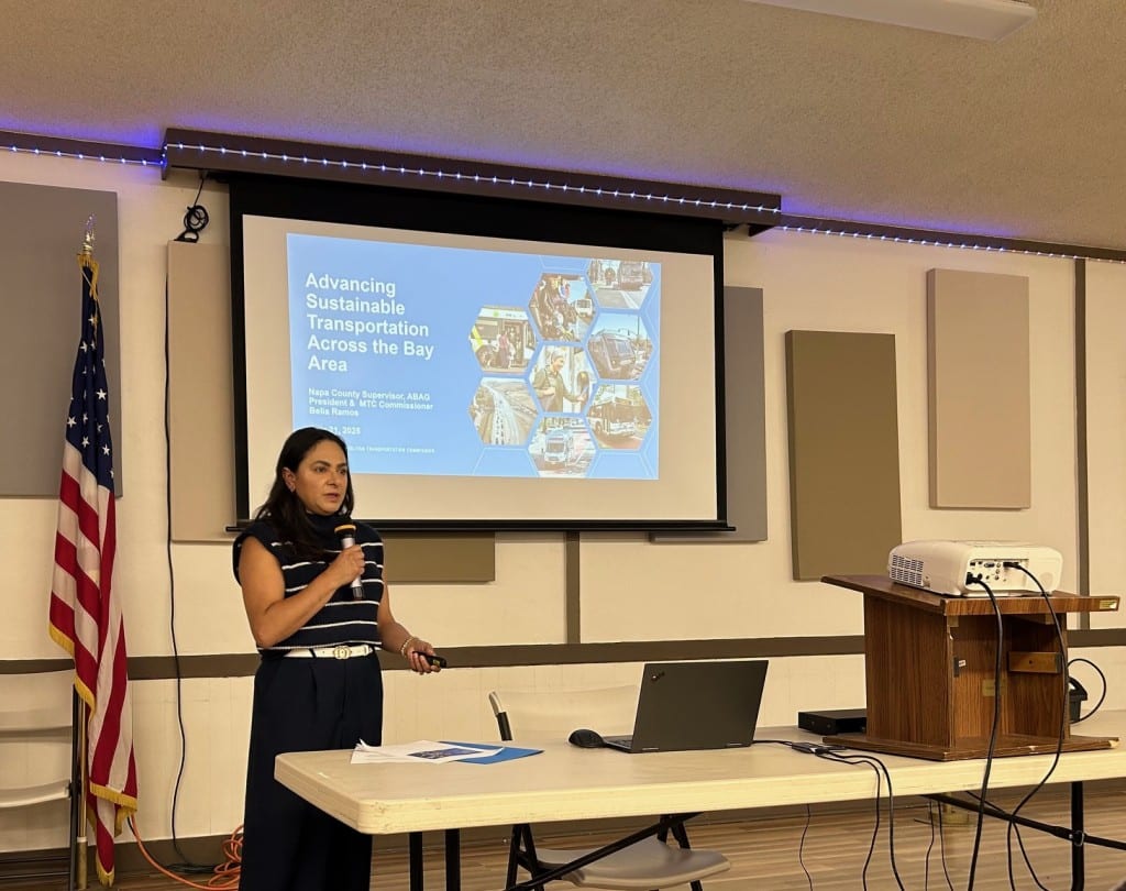 Napa County Supervisor Belia Ramos was among the speakers at "Napa County On the Move: How do we make our travel safer and greener?" Photo by Kerana Todorov