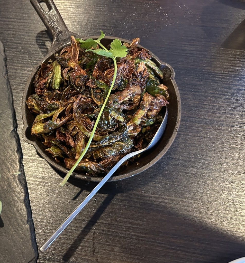 Nepalese-style Brussels sprouts at Laso in American Canyon. Xavey Bzdek photo
