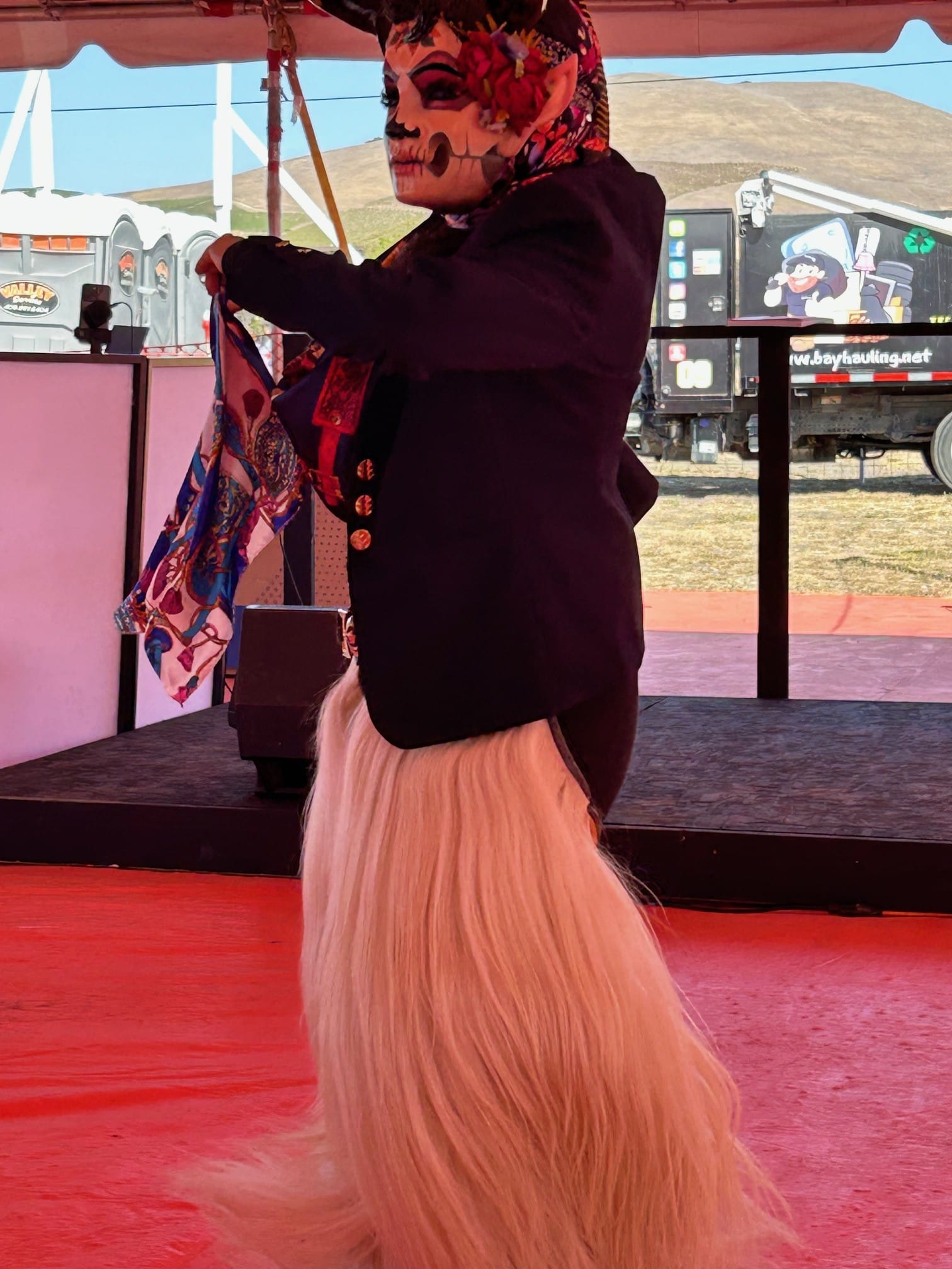 Alma Guzman and two other dancers performed on Saturday traditional dances from Oaxaca, Mexico, during American Canyon's first Hispanic Heritage Day. Kerana Todorov photo