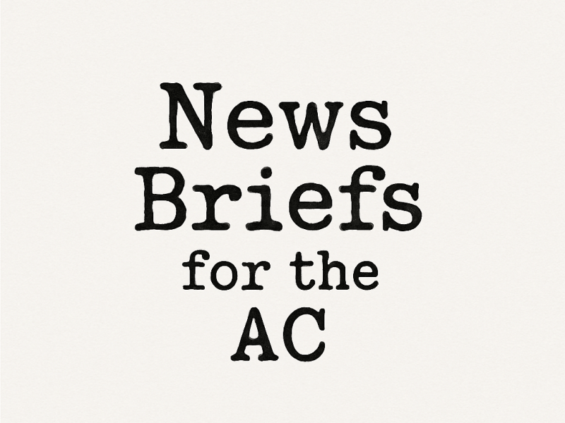 News Briefs for the AC graphic