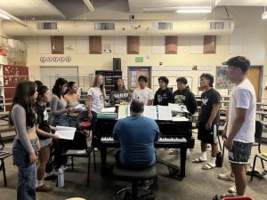Public Display of Acapella rehearsing for the big Spotlight Concert a week before the show. Left to right: Kale'a Dacanay, Abrianna Tiro, Angelica Bondoc, Angel Ballesteros, Melody Kondor, Maia Medalle, Gabe Bautista, Jacob Anunciacion, JC Garcillano, Jacob Valencia, Elijah Vergara, Joshua Hmun.