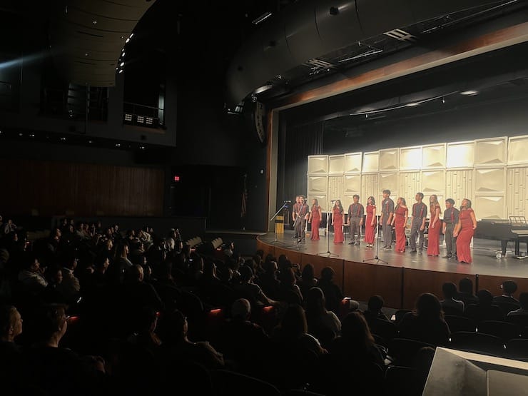 American Canyon High School's acapella group, Public Displays of Acapella, performing "Ob-La-Di, Ob-La-Da" by The Beatles at Tuesday night's Fall Spotlight Concert.