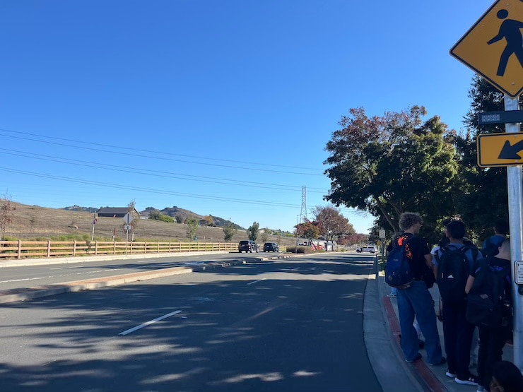 water polo team waiting burned out bus