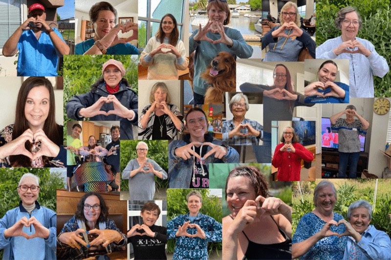 American Canyon Soroptimist club photo heart hands