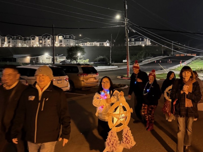 Jessica Lacaba carries her traditional Filipino lantern in American Canyon