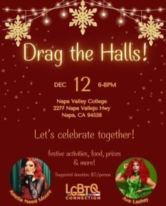 Flier for Drag the Halls event