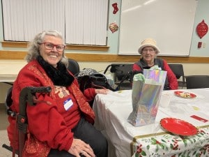 Jan Kuhl and Evelyn Manspeaker at Cocoa and Carols event