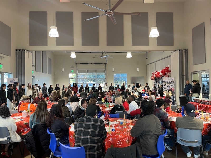 American Canyon High School Choir singing to 100+ attendees of Kasama Lee's seventh annual Gratitude Party