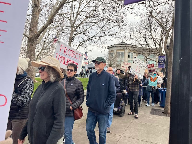 people walk protest