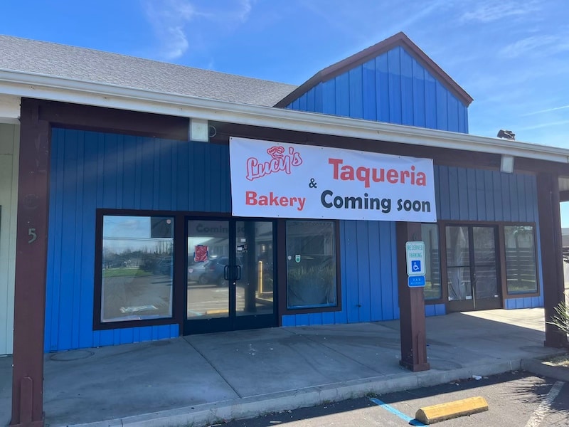 blue building storefront