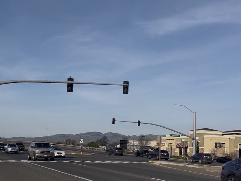 intersection of two streets in american canyon