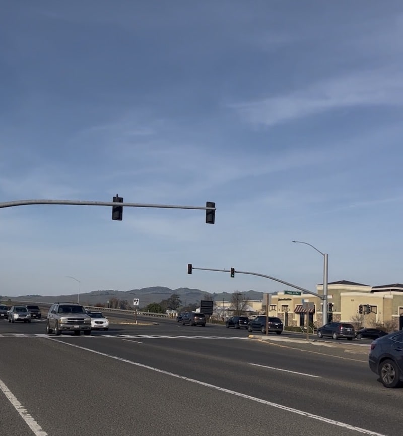 intersection of two streets in american canyon