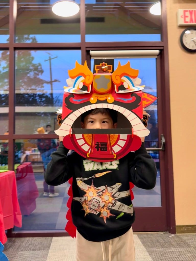 child in dragon head