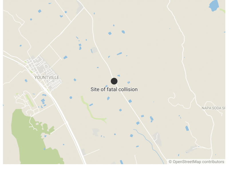 map showing crash location