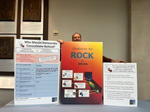 man holding posterboards